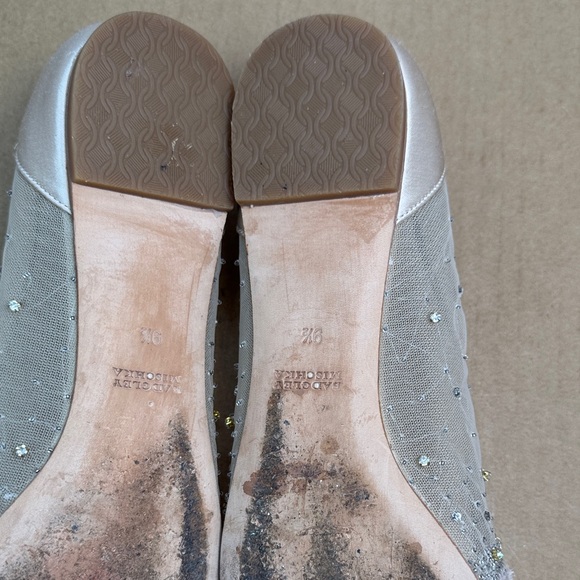 Badgley Mishka Adrienne Embellished Cream Pink Ballet Flats Womens sz 9.5 - Picture 15 of 16